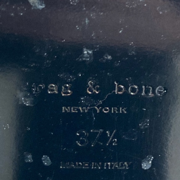 rag & bone Black Leather Heeled Boots Made in Italy Women’s Size 37.5 - Picture 10 of 10